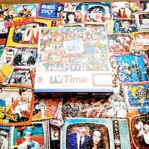 Master Pieces Jigsaw Puzzle 60s Shows TV Time 1000 Pieces Complete